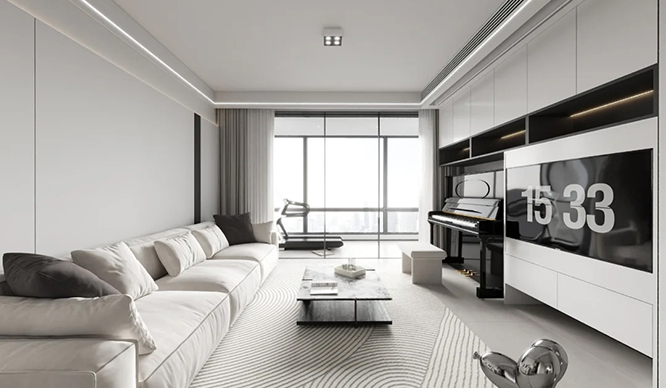 巴黎印象75平现代简约风格两居室装修效果图